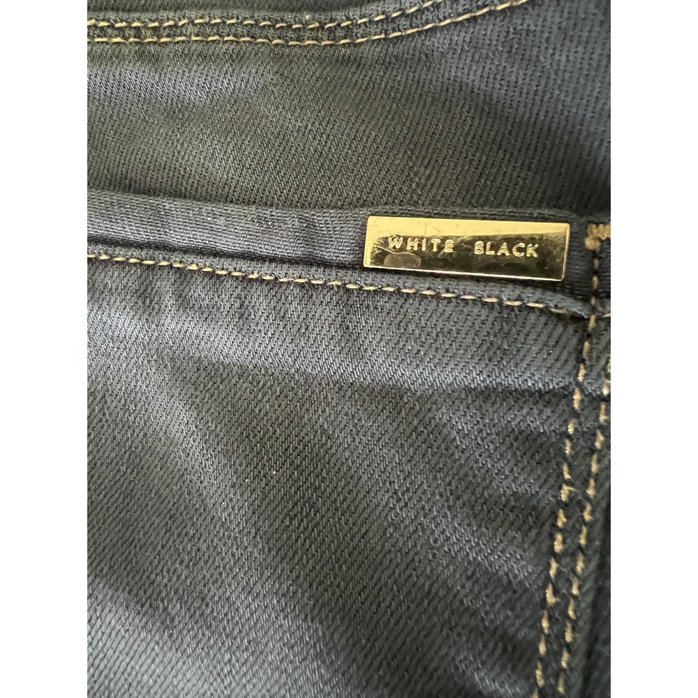 White House Black Market Girlfriend SZ 10 Embroidered Straight Leg Denim Jeans - Picture 8 of 12